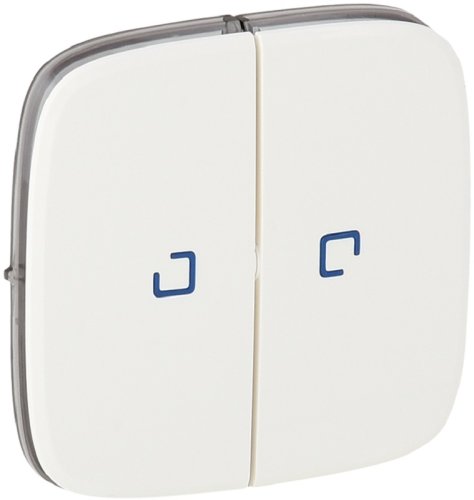 Лицевая панель Legrand Valena Allure для 2-кл. выключателя с подсветкой белый картинка